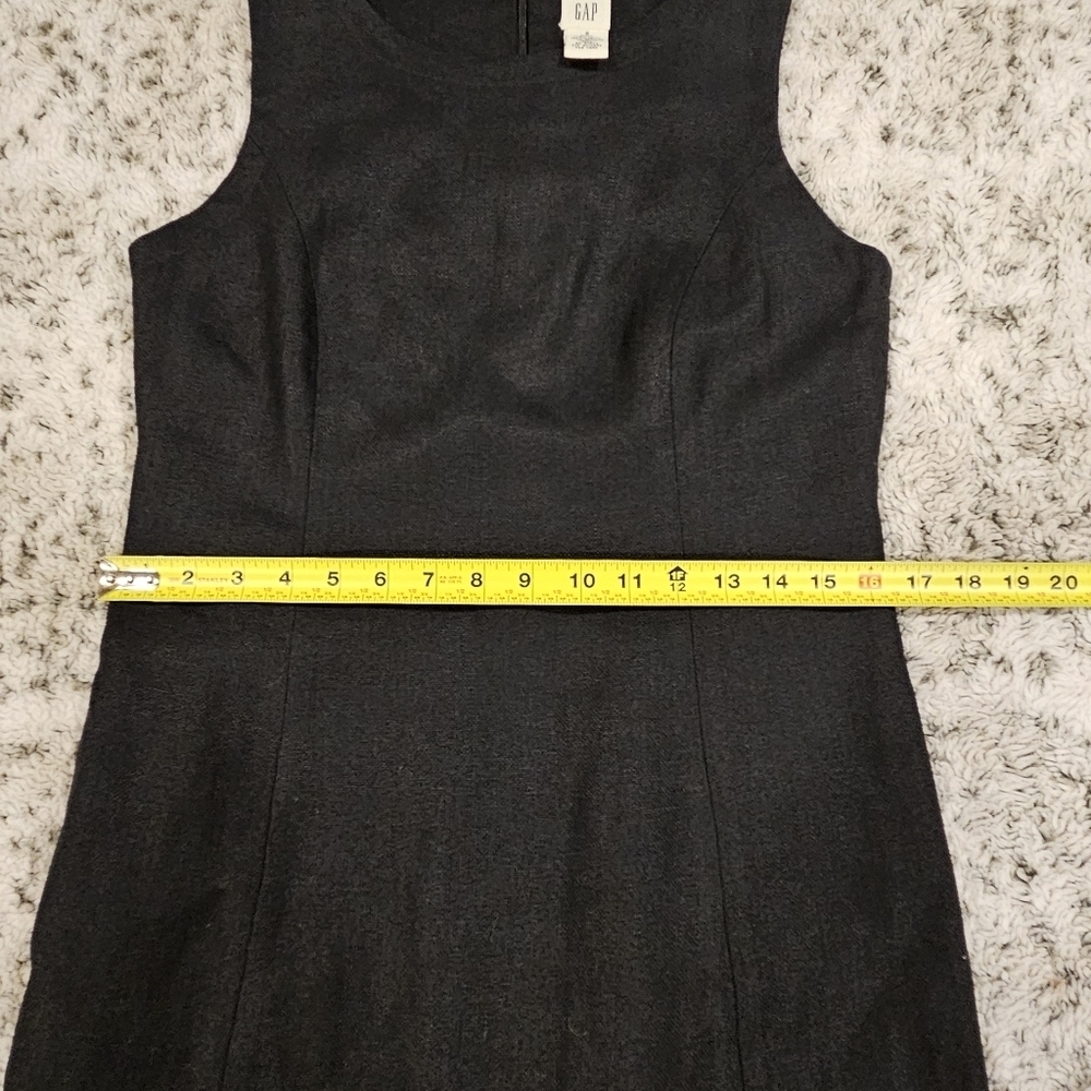 Gap SZ 6 100% Linen Black Career Sheath Dress With Matching Jacket Blazer - Picture 11 of 15